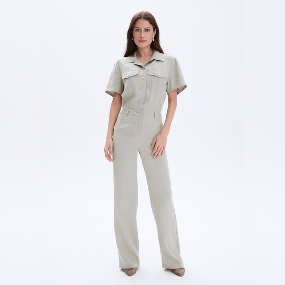 CHRLDR Brinna Twill Jean Jumpsuit – Moss | Size Small - Picture 1 of 4